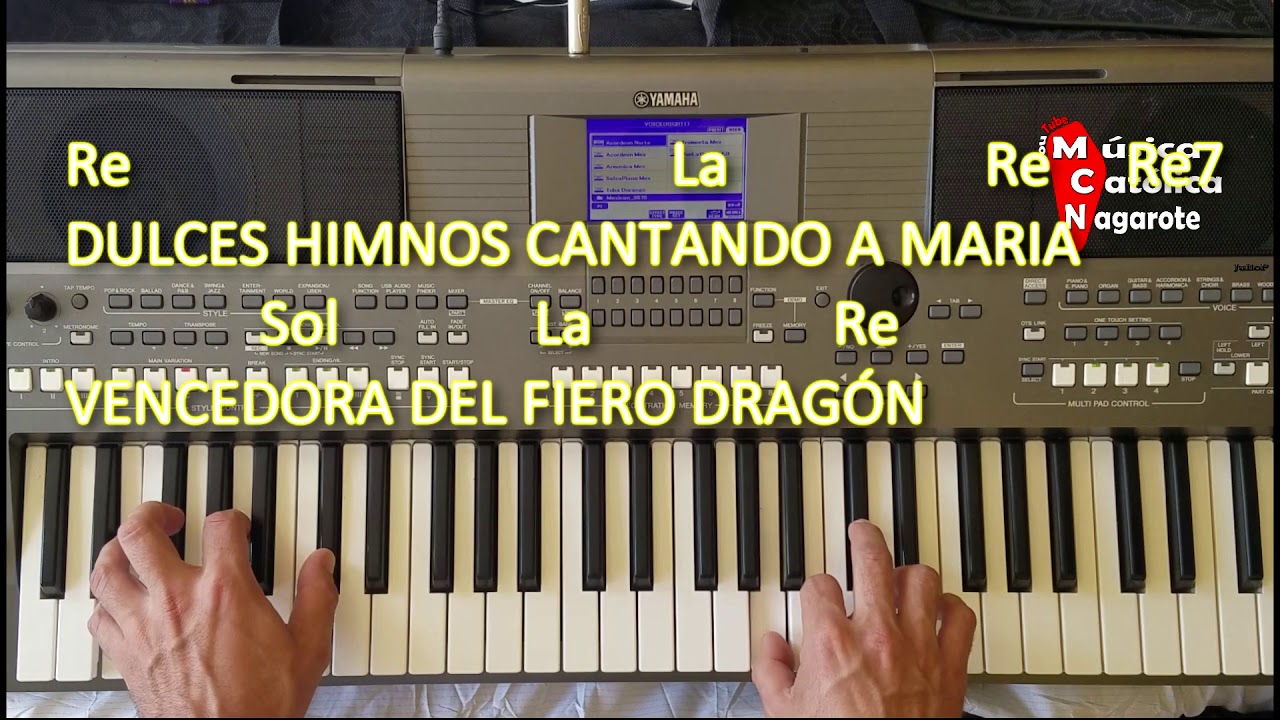 Dulces himnos cantos de la gritería nicaragüense pista letra y acordes en Re