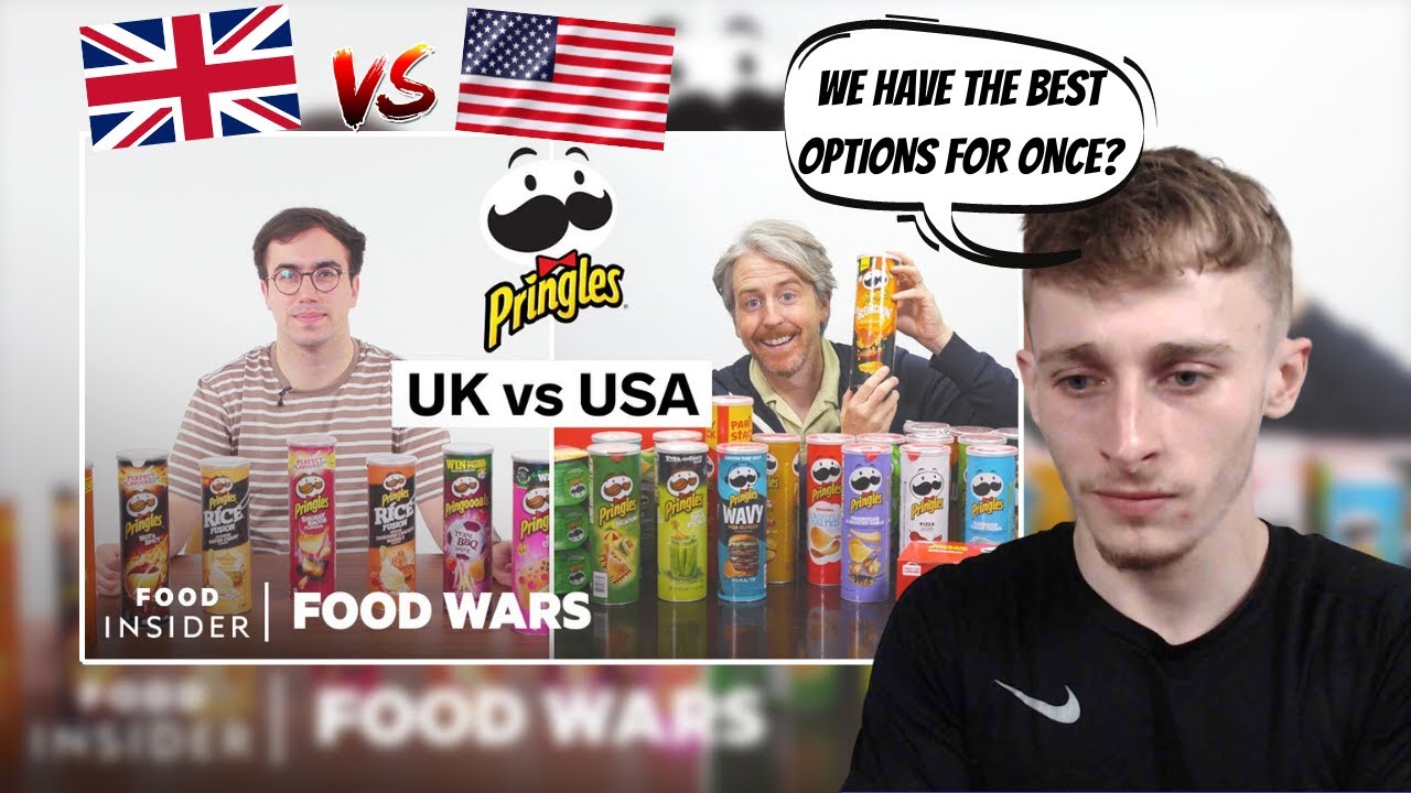 British Guy Reacting to US VS UK Pringles Chips | Food Wards