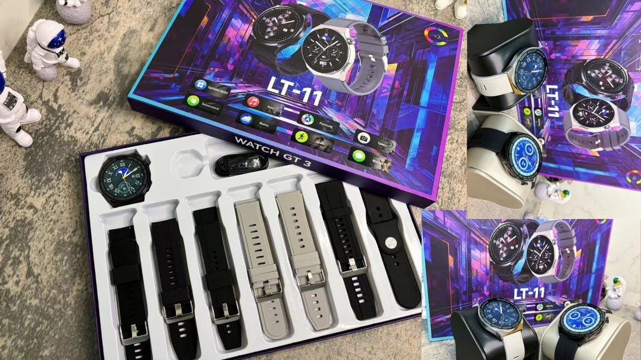 LT-11 SMART WATCH WITH SEVEN 7 STRAPS WIRELESS CHARGING WATCH GT3