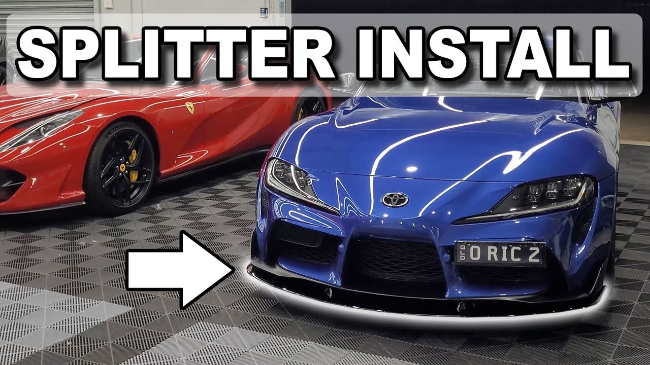 Front Lip Install (Artisan Spirits Splitter Rip-Off ABS Plastic) A90 Supra