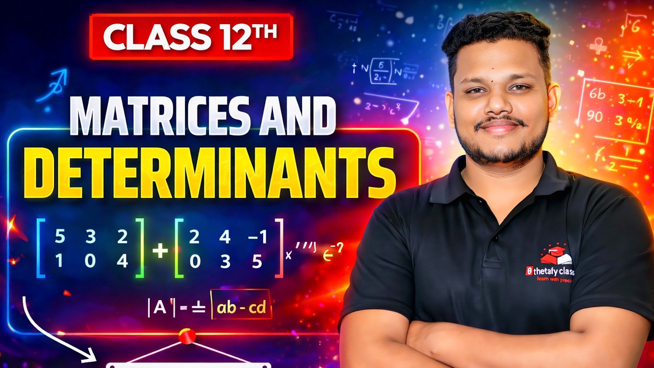 Class 12 #day 3 of 7 #maths #boardexam2026 #special | Matrices & Determinants Full Chapter | #live