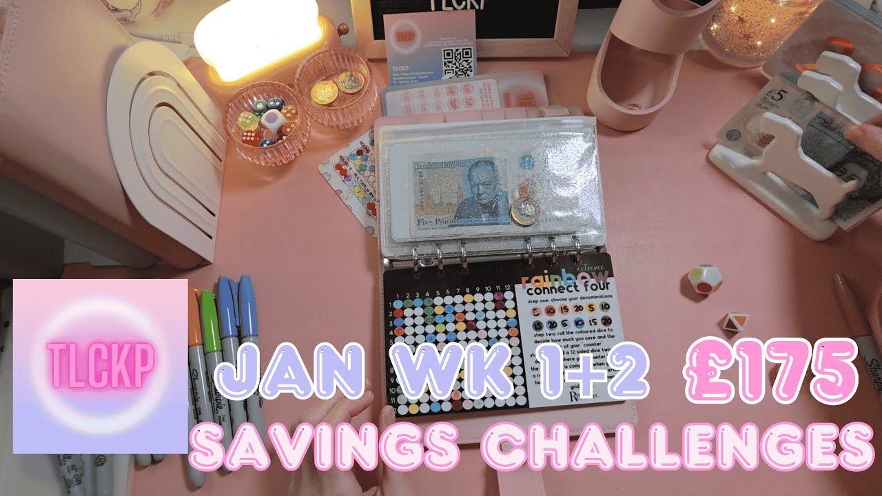 Cash Stuffing £185 Into Savings Challenges | January 2026 Weeks 1 & 2