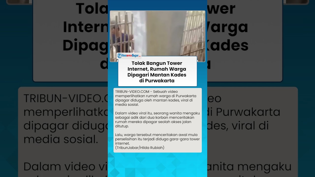 Tolak Bangun Tower Internet, Rumah Warga Dipagari Mantan Kades di Purwakarta