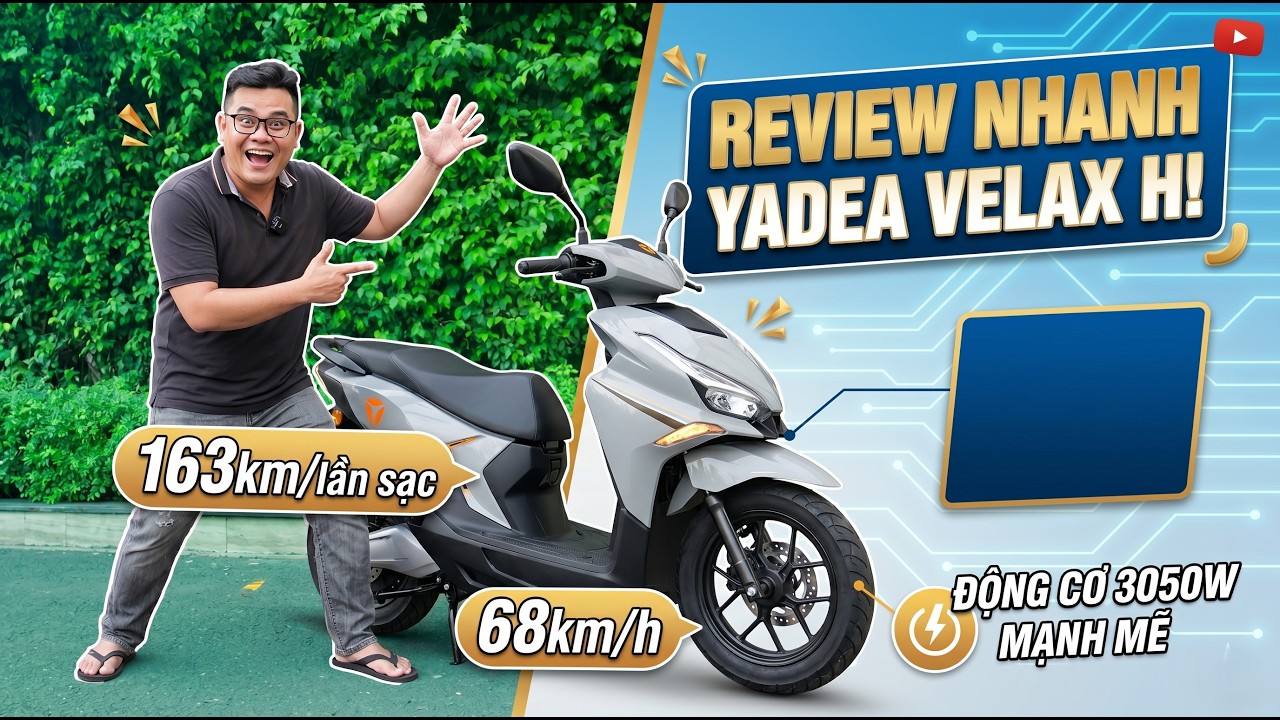 Review Nhanh Xe Điện YADEA Velax H: Thiết Kế Th&ocirc;ng Minh, T&iacute;nh Năng Tương Lai
