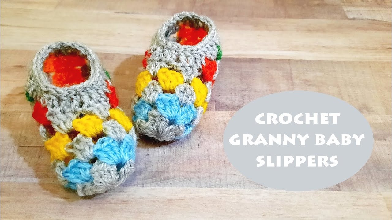 How to crochet granny baby slippers? | Scrap yarn crochet | Crochet With Samra