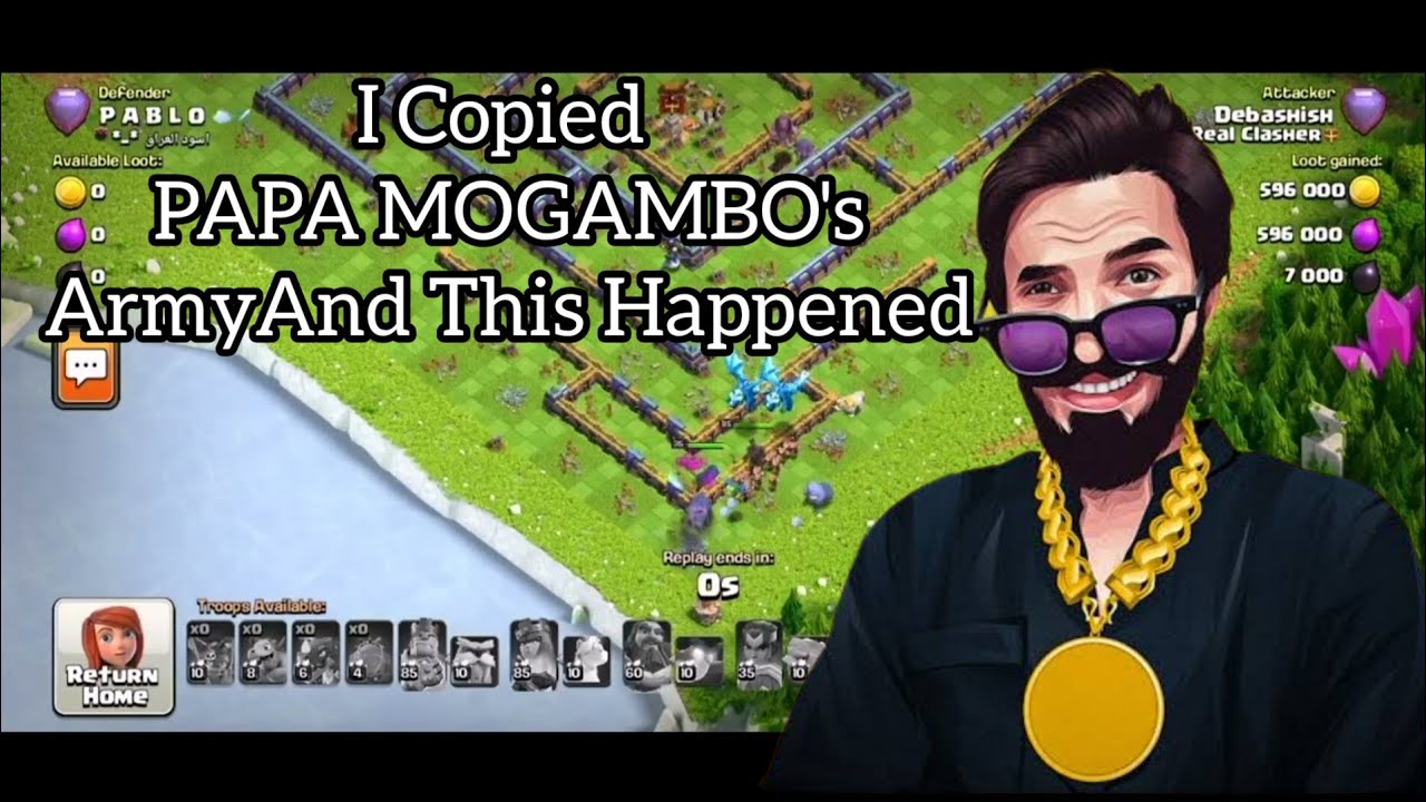 I Copied PAPA MOGAMBO's Army And This Happened 😱 #clashofclans #papamogambock #th15 #legendleague