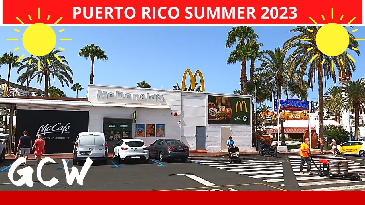 PUERTO RICO Gran Canaria SUMMER 2023 🔴 Shopping Centre to the Beach