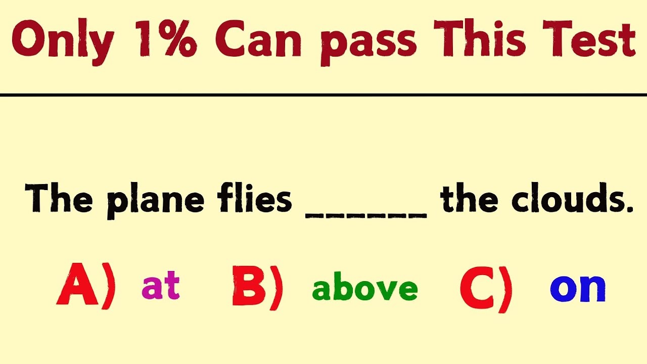 Ultimate Grammar Challenge: Only 1% Can pass This Test