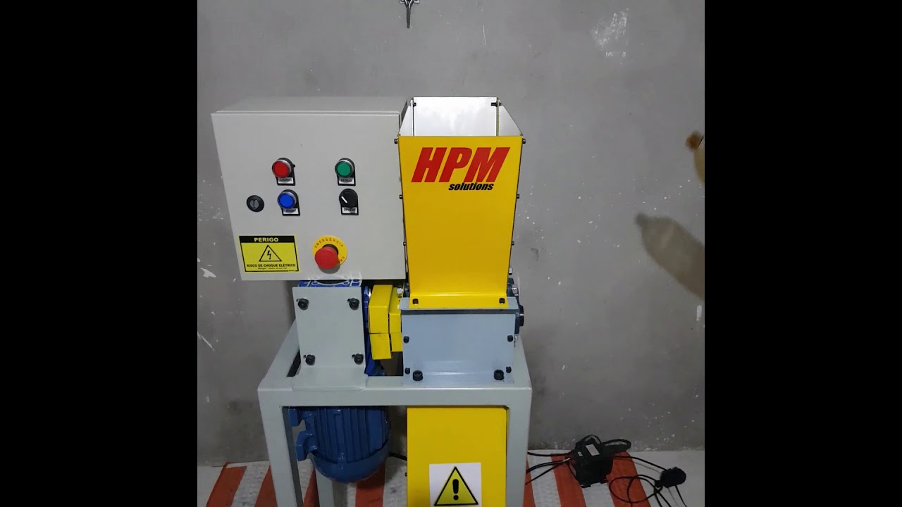 Triturador shredder de lixo, pet, latinha, couro, papelão, papel, orgânicos