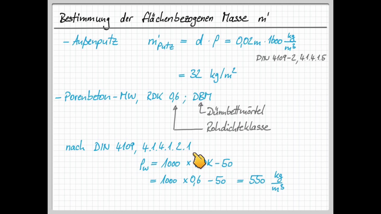 Bewertetes Schalldämm-Maß einschaliger massiver Bauteile