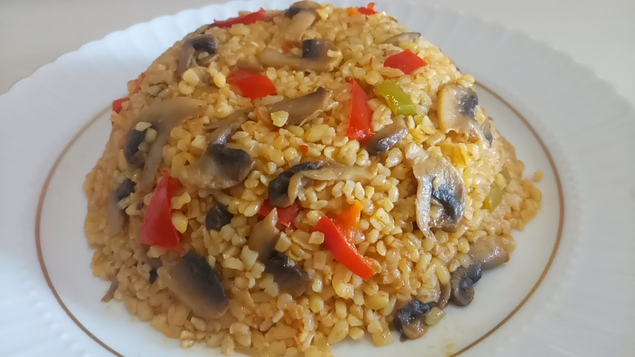 Çok Pratik ve Lezzetli Mantarlı Sebzeli Bulgur Pilavı Tarifi