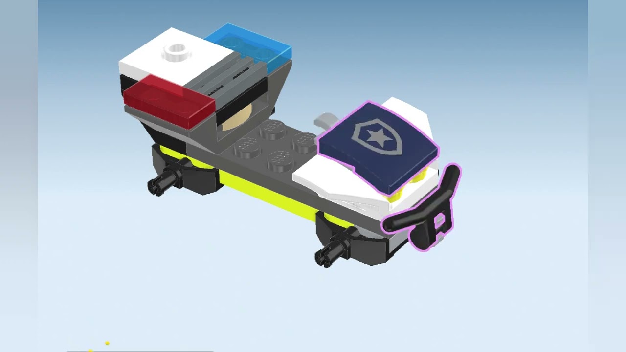 Build mini police car Lego Ra Brick 