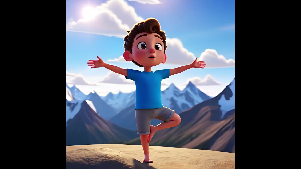 #yoga #ai #kids #kidsvideo #yoga video #cartoon #3d #animation #nature #earlymorning #yogapractice