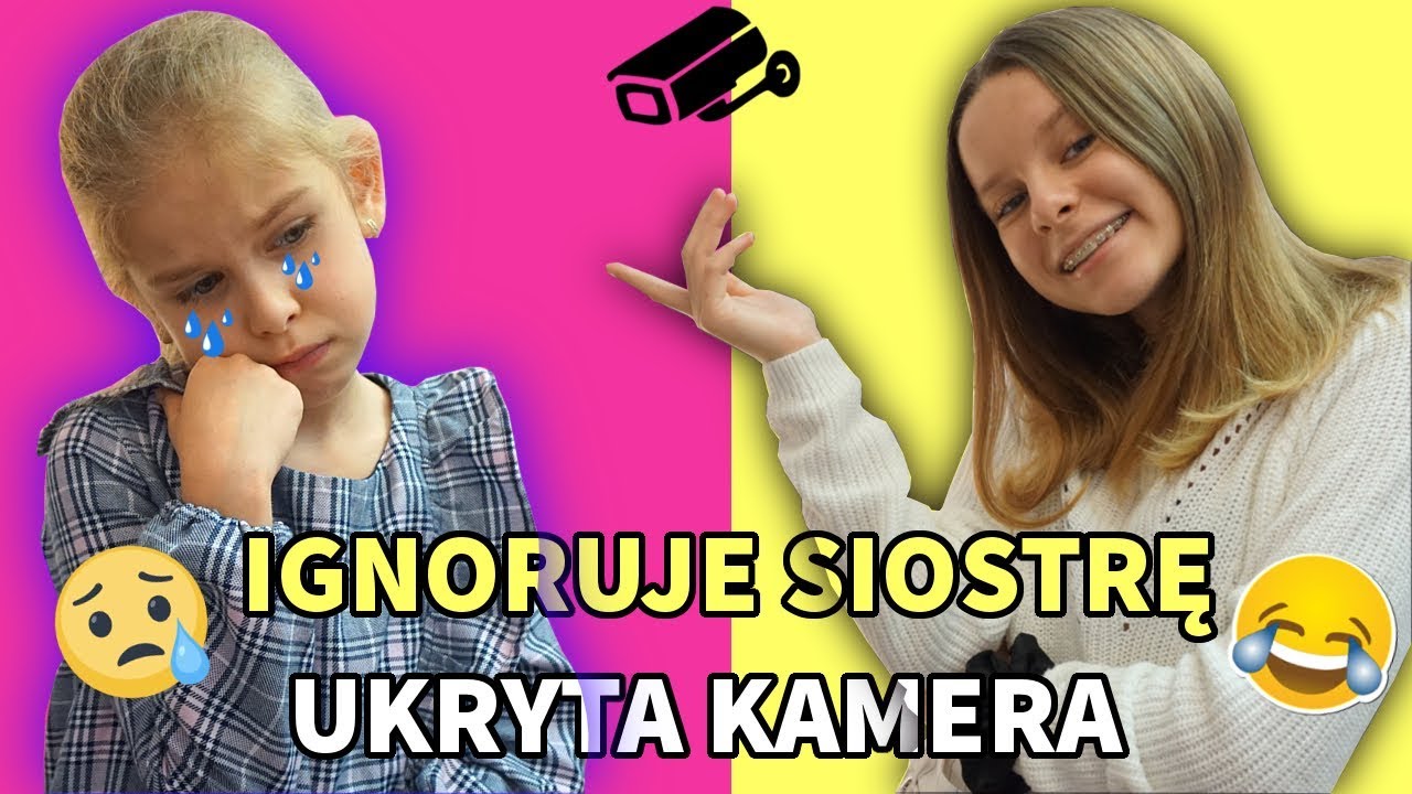 IGNORUJĘ MOJĄ MŁODSZĄ SIOSTRĘ 😮 ukryta kamera 📹  * zły pomysł  * Czy dostanę szlaban? 😭 Amelie