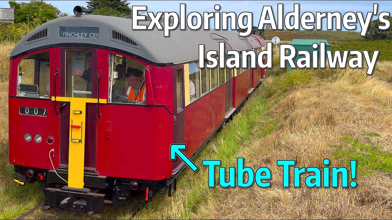 ⁴ᴷ⁶⁰ London Underground Train in the Channel Islands - Exploring the Alderney Railway