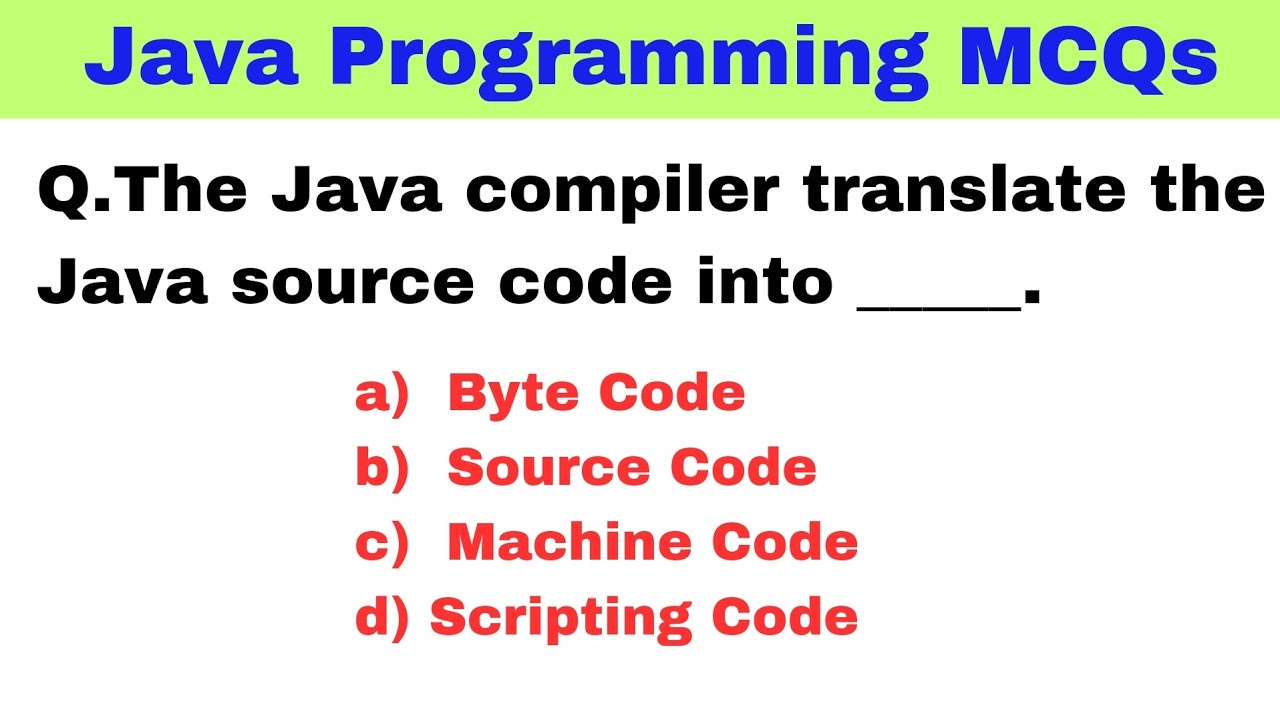 Java Programming MCQ Questions and Answers|Part 2|Java Programming Interview Questions
