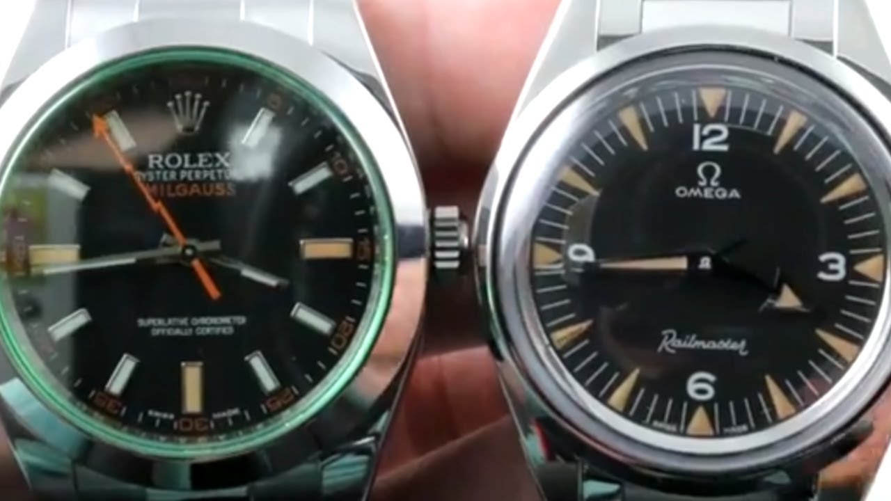 Omega Seamaster Railmaster 1957 Trilogy  vs Rolex Milgauss