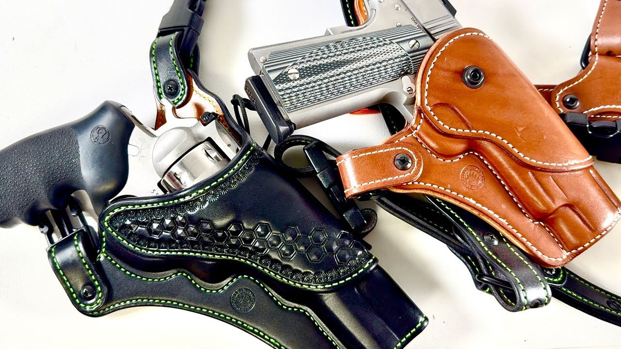Top 2 Stainless Steel and Leather Woods Carry | Revolver and Semi Auto