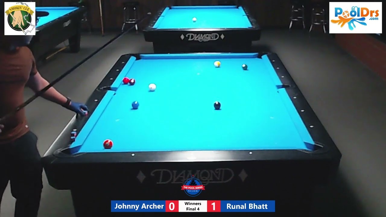 Johnny Archer v Runal Bhatt - Smokin' Cue 30th Anniversary 9 Ball Tournament-Final 4 Winners-6/23/24
