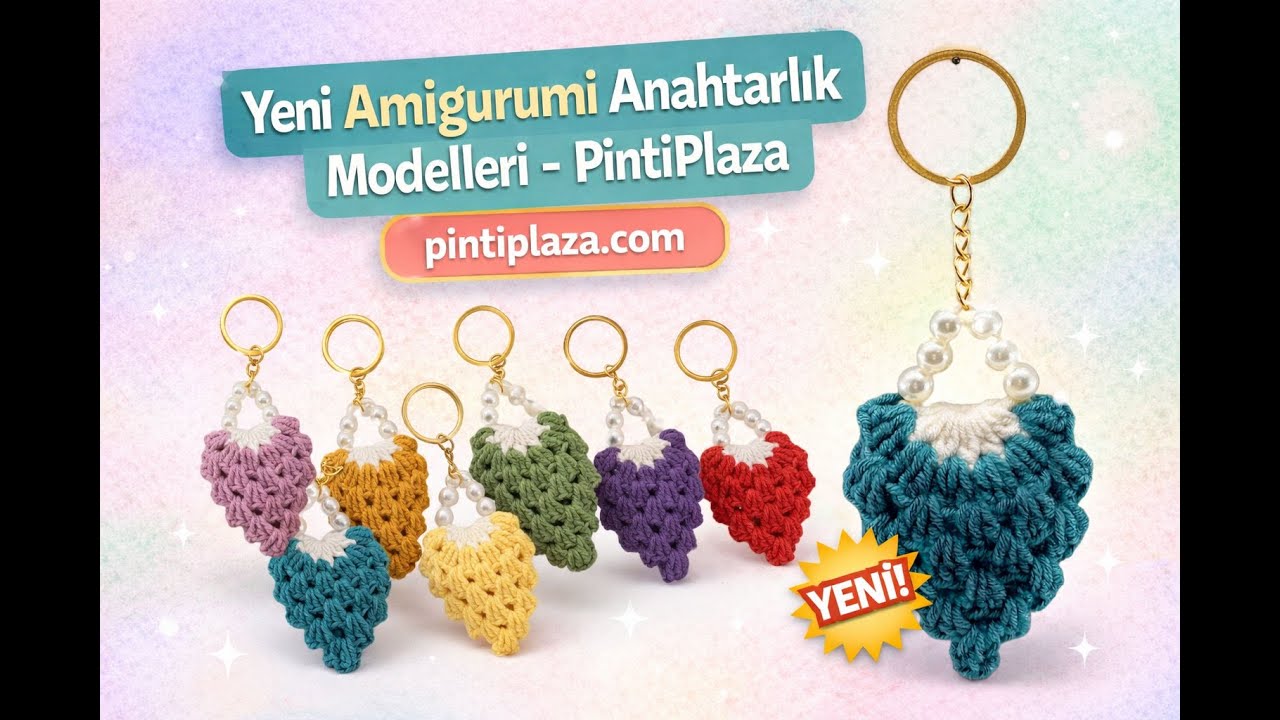 %100 Organik Petrol Rengi Amigurumi Anahtarlık | El Yapımı Hediye ve Stil Aksesuarı