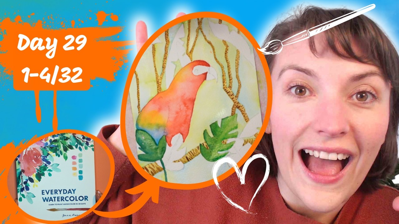 Watercoloring Adventures 🎨🖌️- Sparking Joy, Fun And Creativity🖌️- Check out Day 29 part 1-4/32.