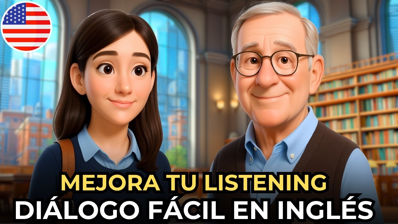 Empieza a entender inglés fácil y rápido con este diálogo 🔥 Conversación en la biblioteca