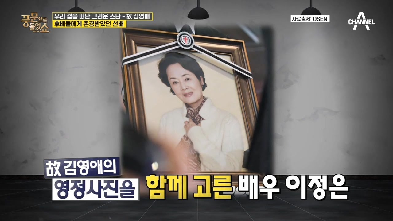'故 김영애'의 숨겨진 이야기, 그녀가 드라마 주연을 마다했던 이유는!? | 밀착토크 풍문으로 들었SHOW 255 회