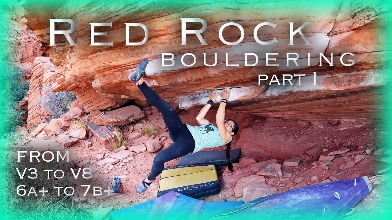 Red Rock Bouldering by Las Vegas  from V3 to V8 (6a+ to 7b+), part of our US trip  (Part 1)