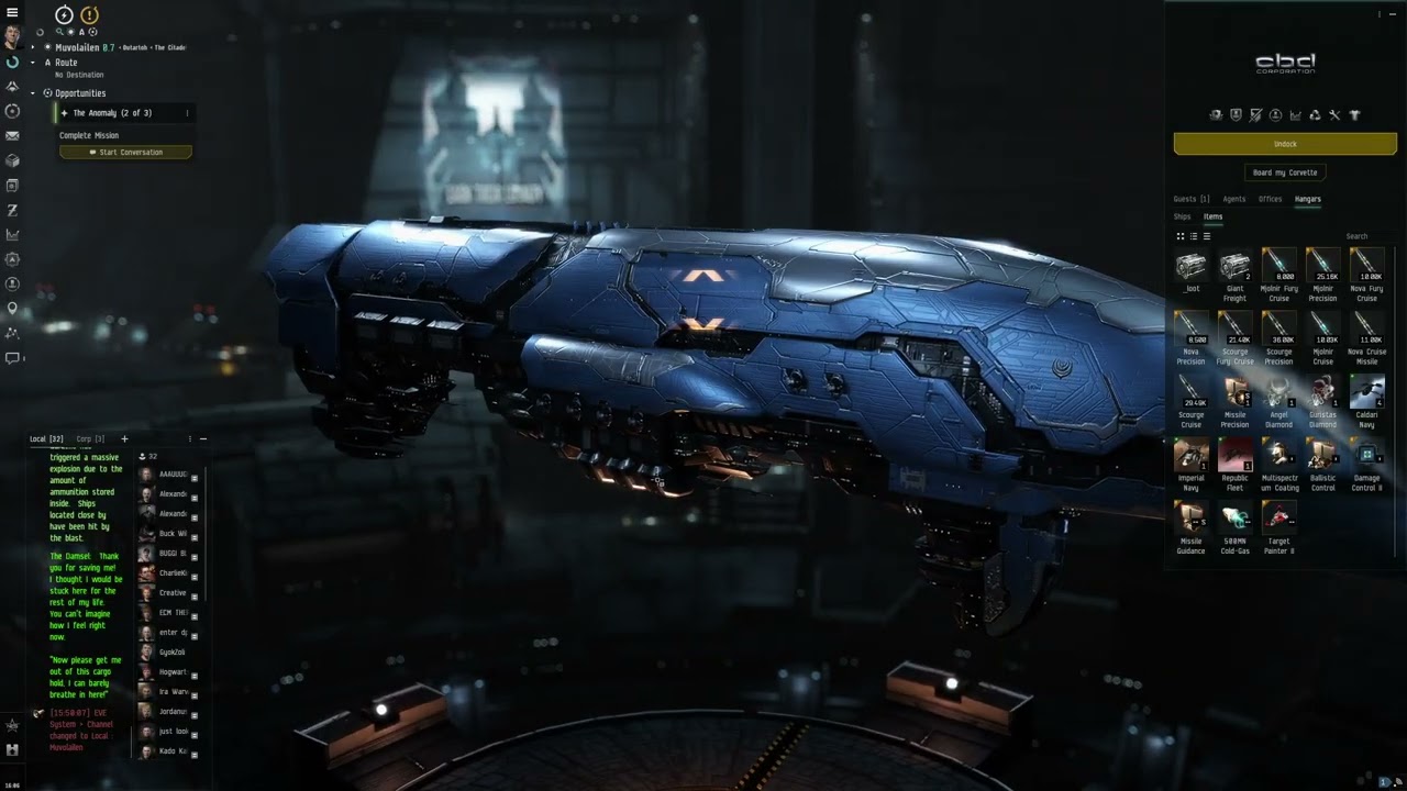 Eve Online - Level 4 mission gameplay - The Anomaly 1-3 with a cheap Apocalypse