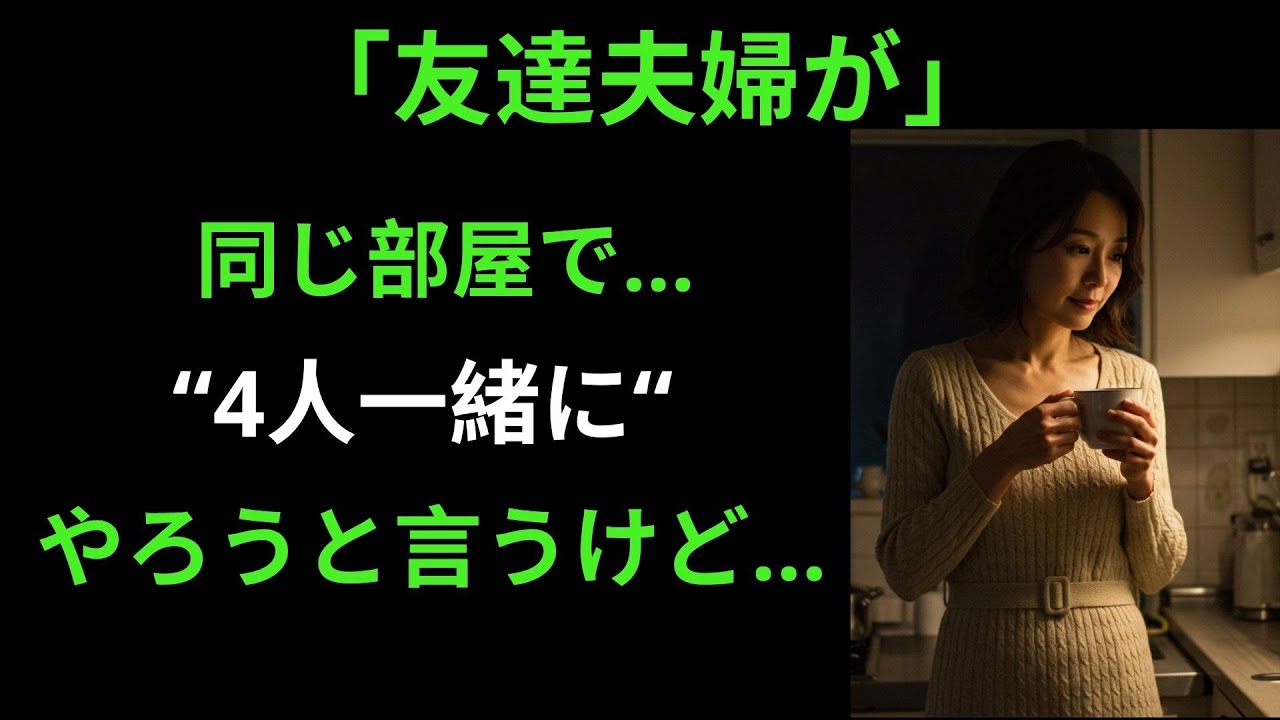 シニア恋愛】40年来の友人からの衝撃の提案、夫婦同伴で同じ部屋に…｜老後の知恵｜感動の実話｜オーディオブック
