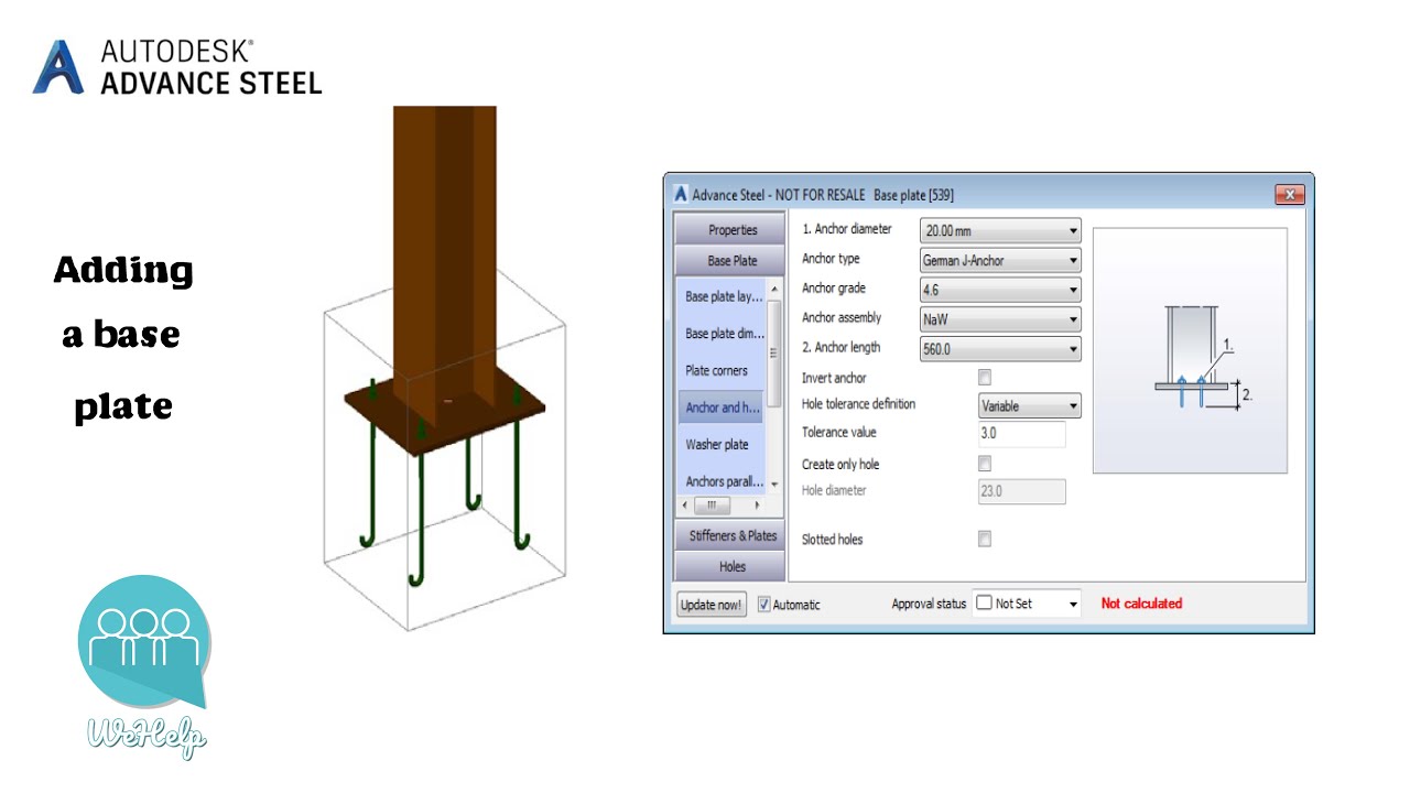 Adding base plates in Advance Steel 2021