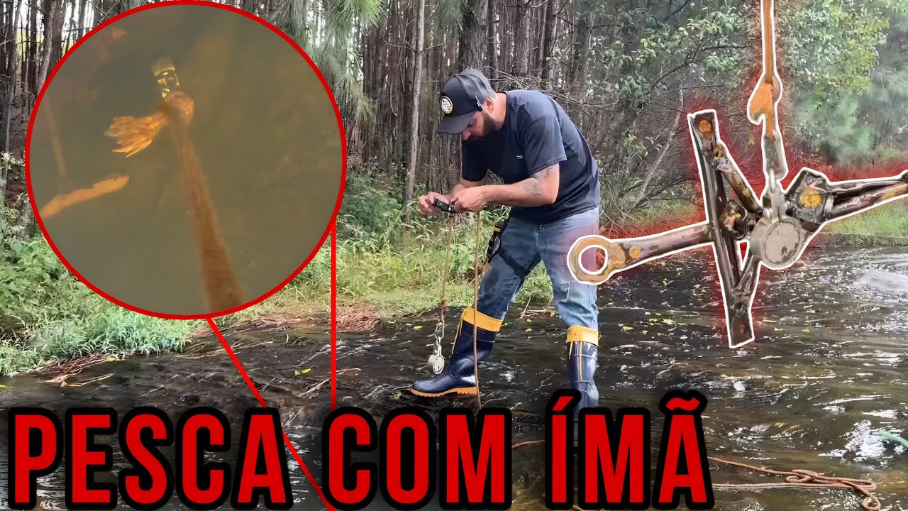 Inacreditável oque pesquei com ímã magnético nesse local misterioso