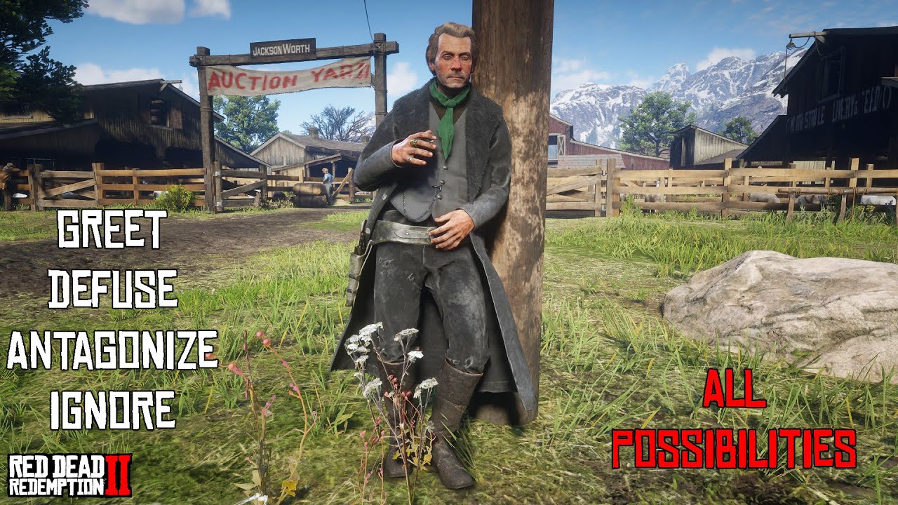 O'Driscoll in Valentine - Greet vs Antagonize (All Outcomes) | RDR2
