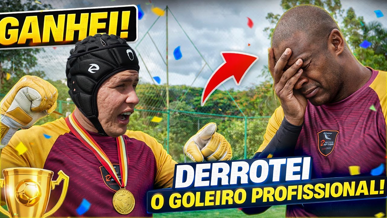 Usei COLA NA LUVA contra um GOLEIRO PROFISSIONAL&hellip; e DEU CERTO
