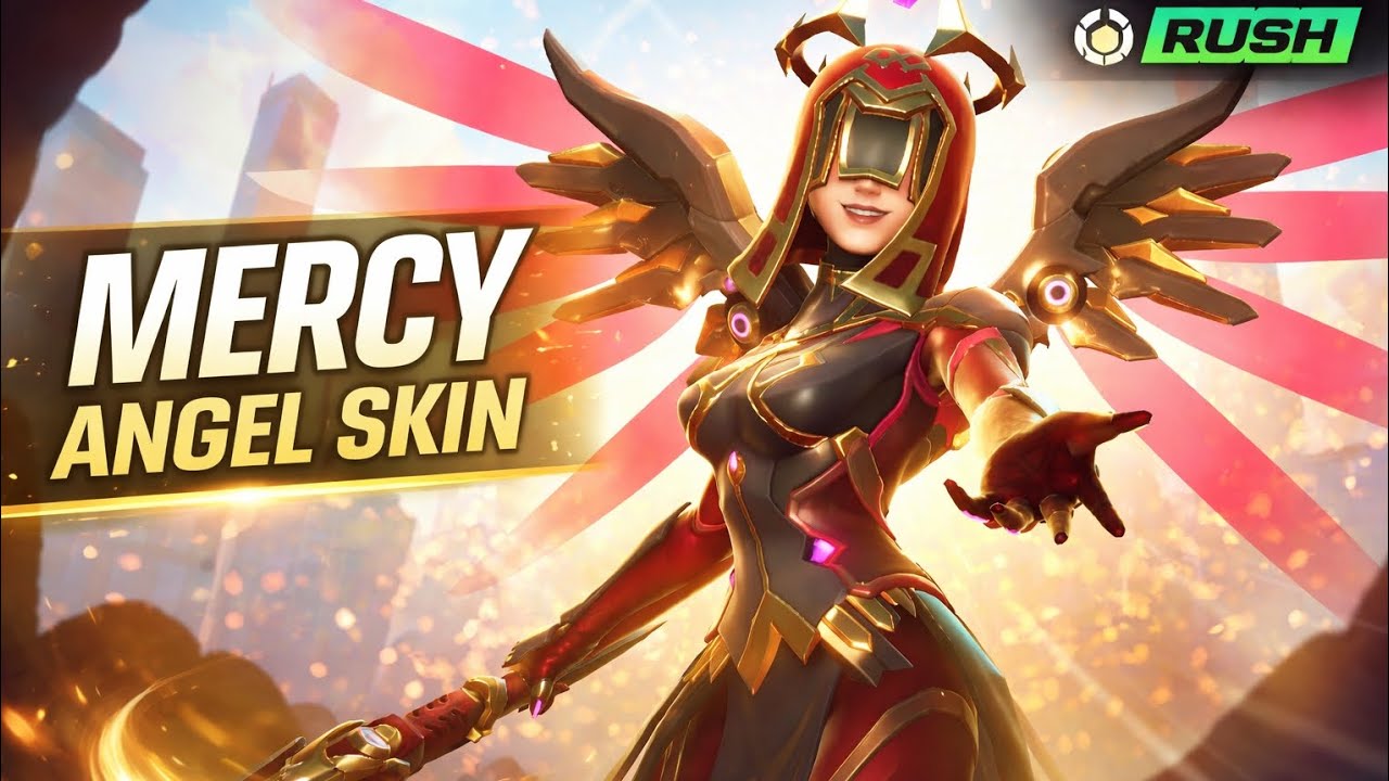 Геймплей за скин Mercy Angel | Overwatch Rush