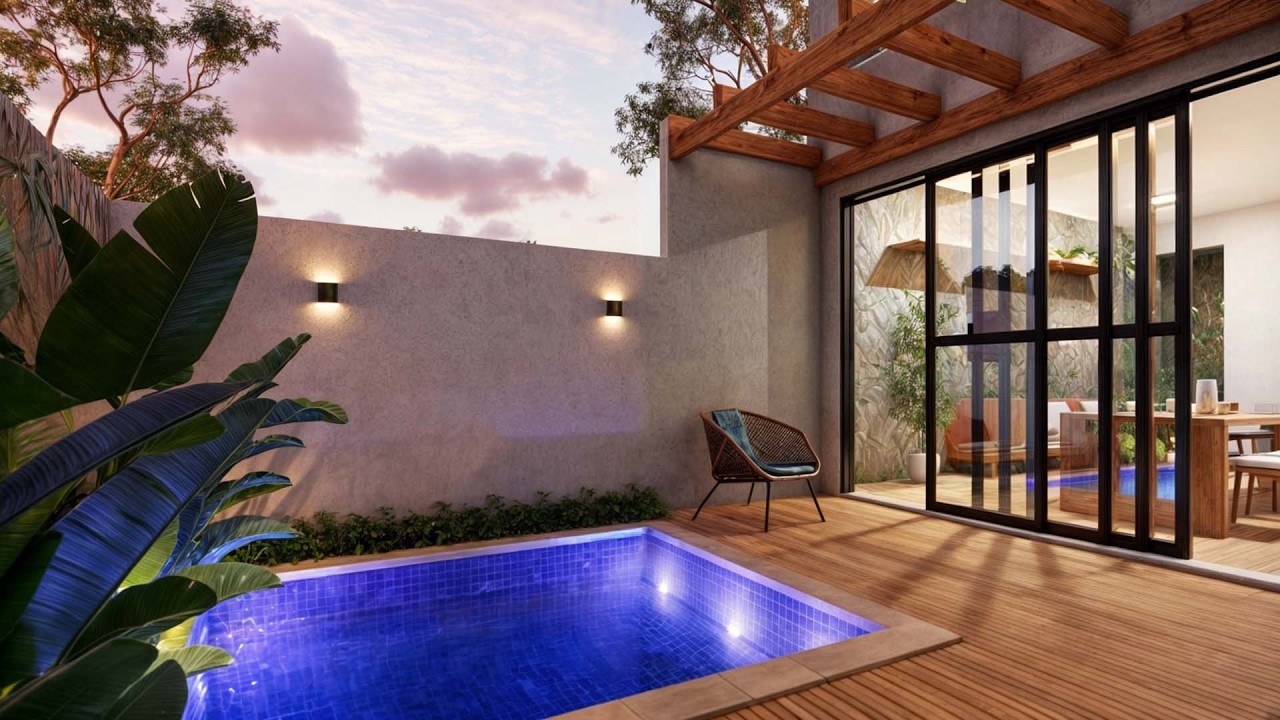 PROJETO DE SOBRADO MEIO LOTE 5X25 | 3 QUARTOS SENDO 1 SUÍTE | PISCINA COM DECK