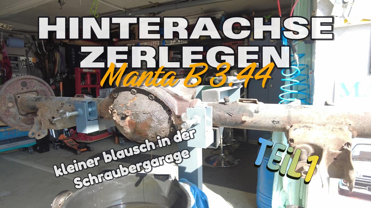 Manta B Hinterachse zerlegen, sehr rostig das Ding