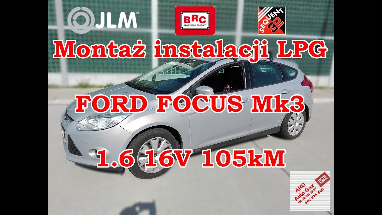 Ford Focus Mk3 1.6 105kM montaż instalacji gazowej Sequent 32 OBD BRC od ARG Auto Gaz Łódź