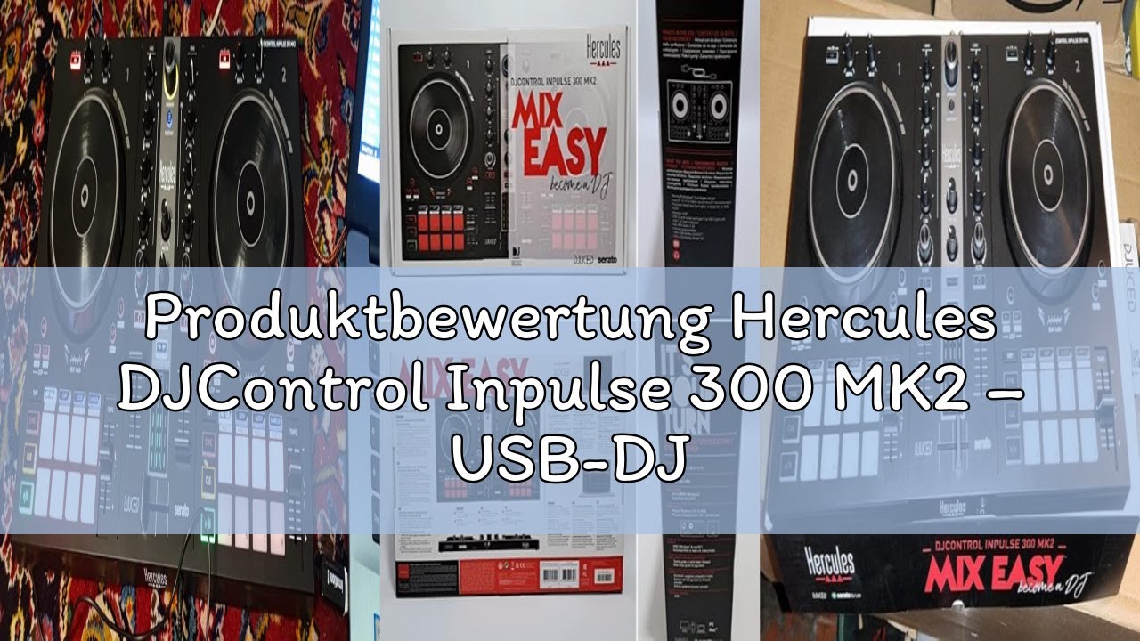 Produktbewertung Hercules DJControl Inpulse 300 MK2 – USB-DJ-Controller – 2 Decks mit 16 Pads und ei