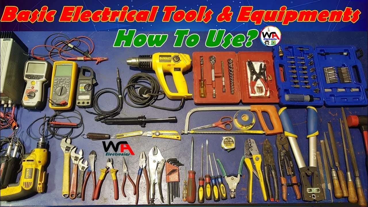 Industrial Electrician Tools Names & Useful Electrical Equipments  | Basic Functions In hindi/Urdu