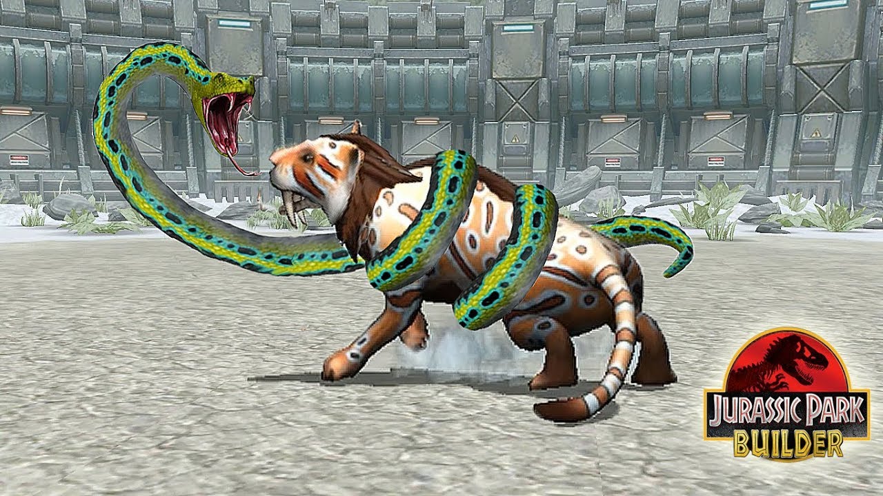 SMILODON VS TITANOBOA - GLACIER  TOURNAMENT || JURASSIC PARK BUILDER