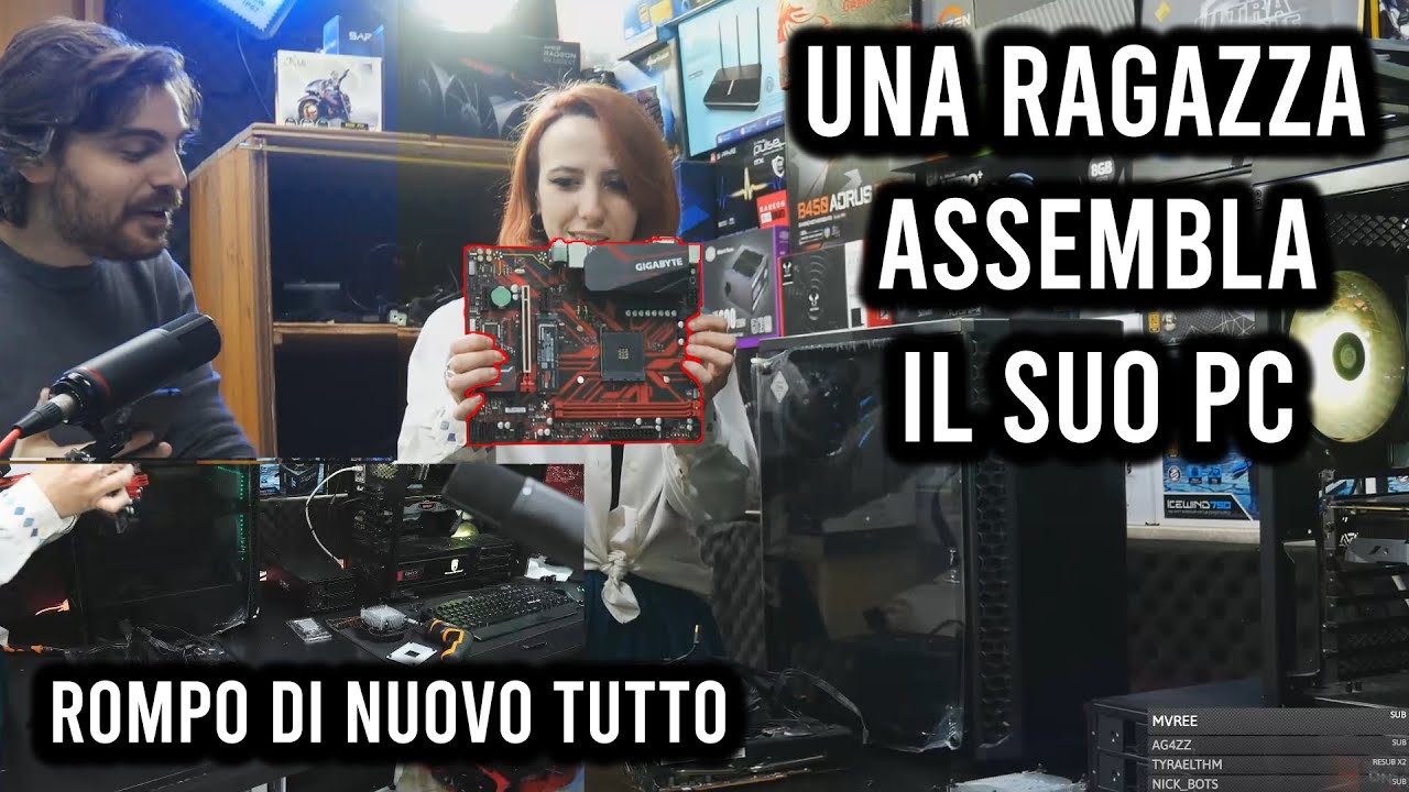 UNA RAGAZZA ASSEMBLA IL SUO PC - SI RICORDERA' COME FARE??