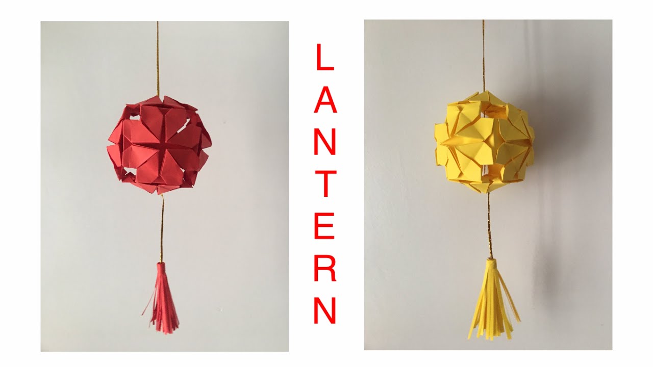 [ Origami Art] Lantern / How to Make Hope Red Lantern Decoration|| Mid-autumn festival