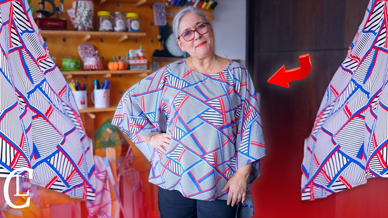BLUSA ELEGANTE con solo 1.5m de tela y 2 RECTÁNGULOS 👚 ¡INCREÍBLE! Hazla para ti 😍✨