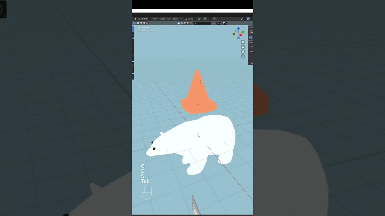 making a low poly polar bear in blender :)