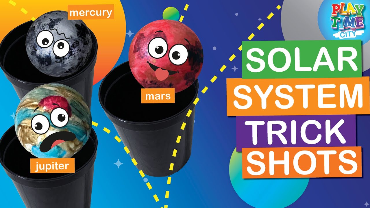 Solar System Trick Shots - Fun Planet Game for Kids using Ping Pong Balls