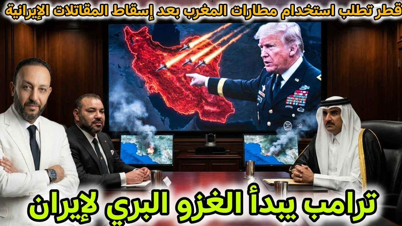 قطر تطلب استخدام مطارات المغرب بعد إسقاط الطائرات الإيرانية. و ترامب يبدأ الغزو البري لإيران