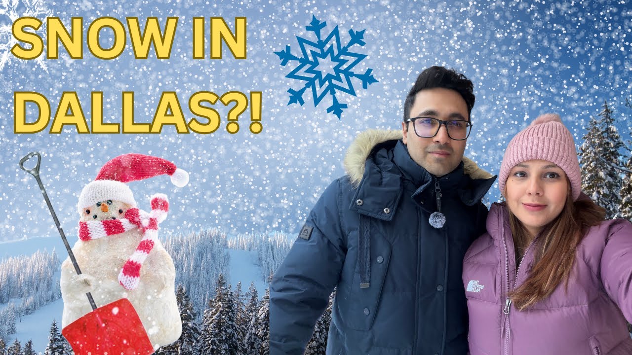 Snow in Dallas?! ❄️🥶 🇺🇸 | Pakistani Family Living in USA