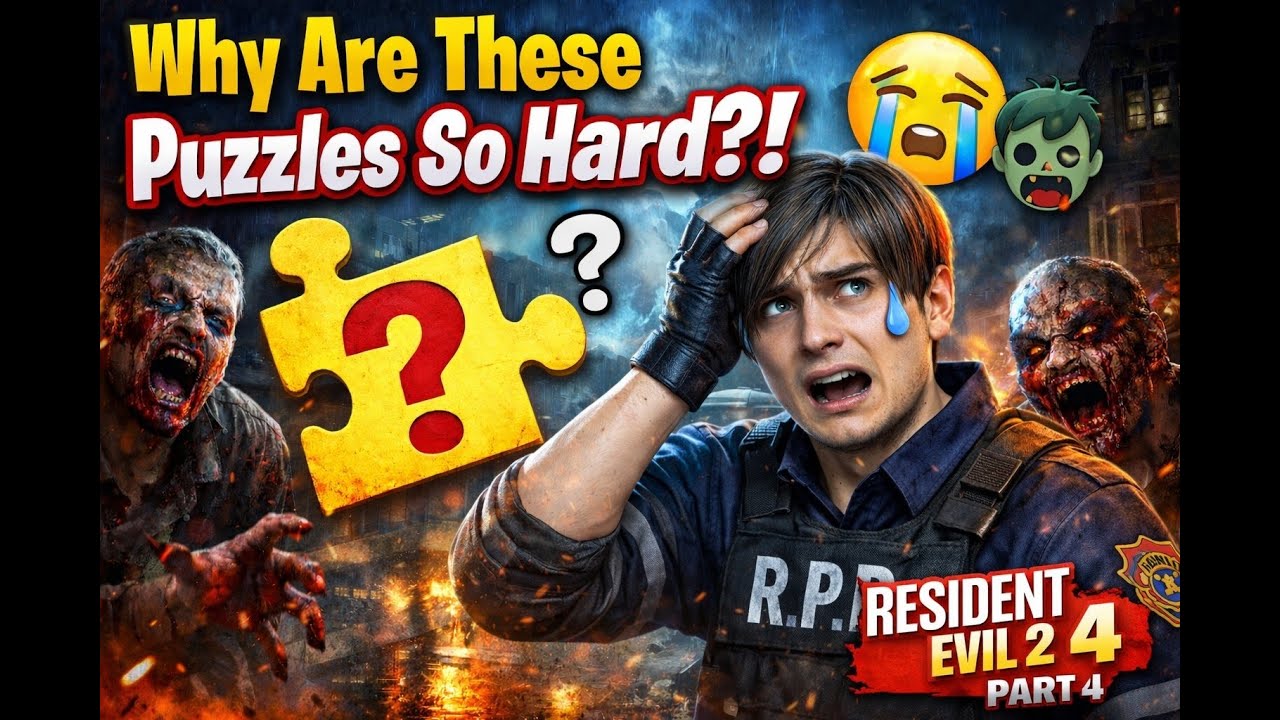 😭 I’m Dying Over These Puzzles & Zombies Everywhere! 🧟‍♀️ | Resident Evil 2 Part 4 (Leon)