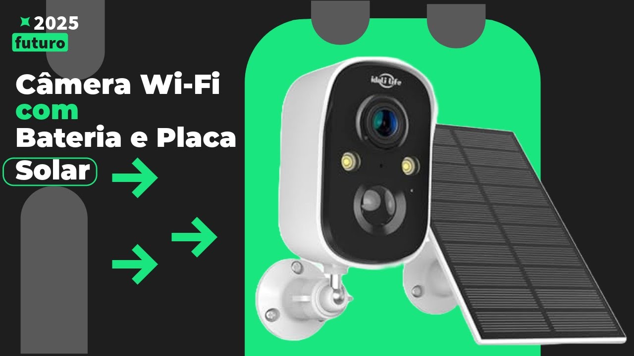 Câmera Wi-Fi com Bateria e Placa Solar: Segurança Total, Sem Fios ou Complicações!